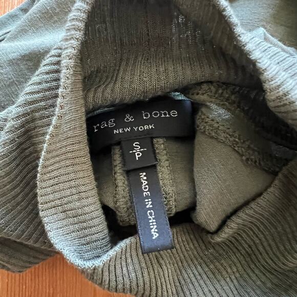 rag & bone Sleeveless Mock Neck Ribbed Top Size Small - Picture 12 of 13